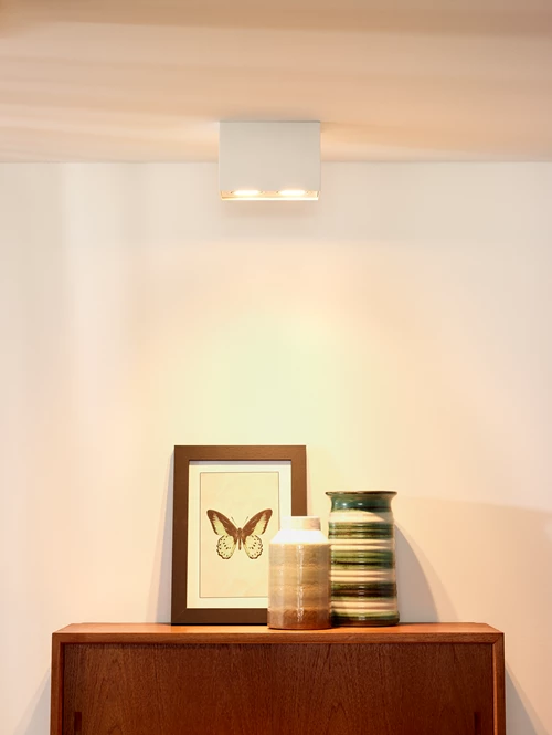 Lucide TUBE - Spot plafond - 2xGU10 - Blanc - ambiance 1